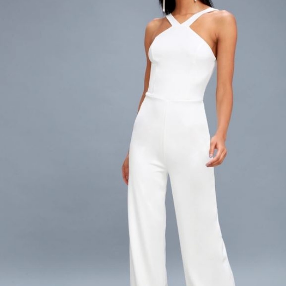 Lulu's Chic White Jumpsuit